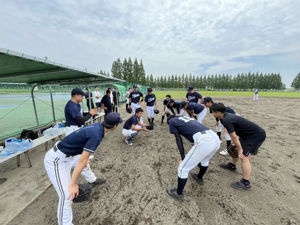 試合前の円陣！
